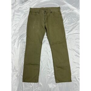 Polo Ralph Lauren 650 Straight Leg Pants Mens 36x32 Olive Green Cotton Chino